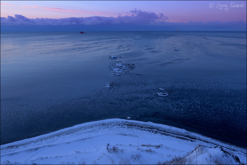 Утро на море. Уж очень холодное